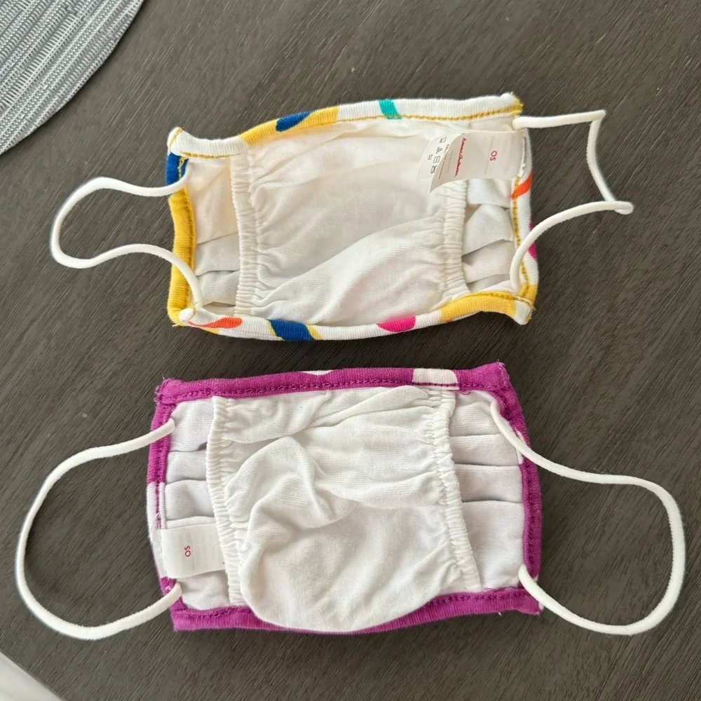 Gently used Hanna Andersson kids face masks.